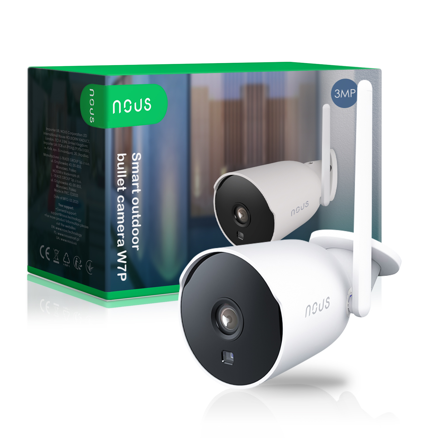 Kamera IP Nous Nous W7P Smart WiFi IP Camera (3MP) (W7P SMART WIFI IP CAMERA (3MP))