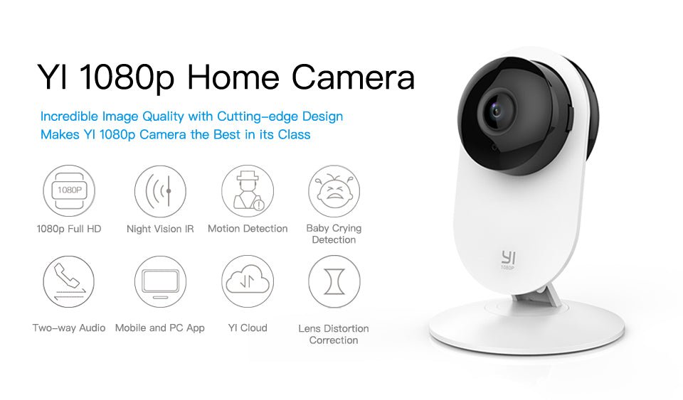 1080p WiFi Home Camera Wireless IP Security Surveillance System (US/EU Edition) AI Human detection nanny monitor Night vision