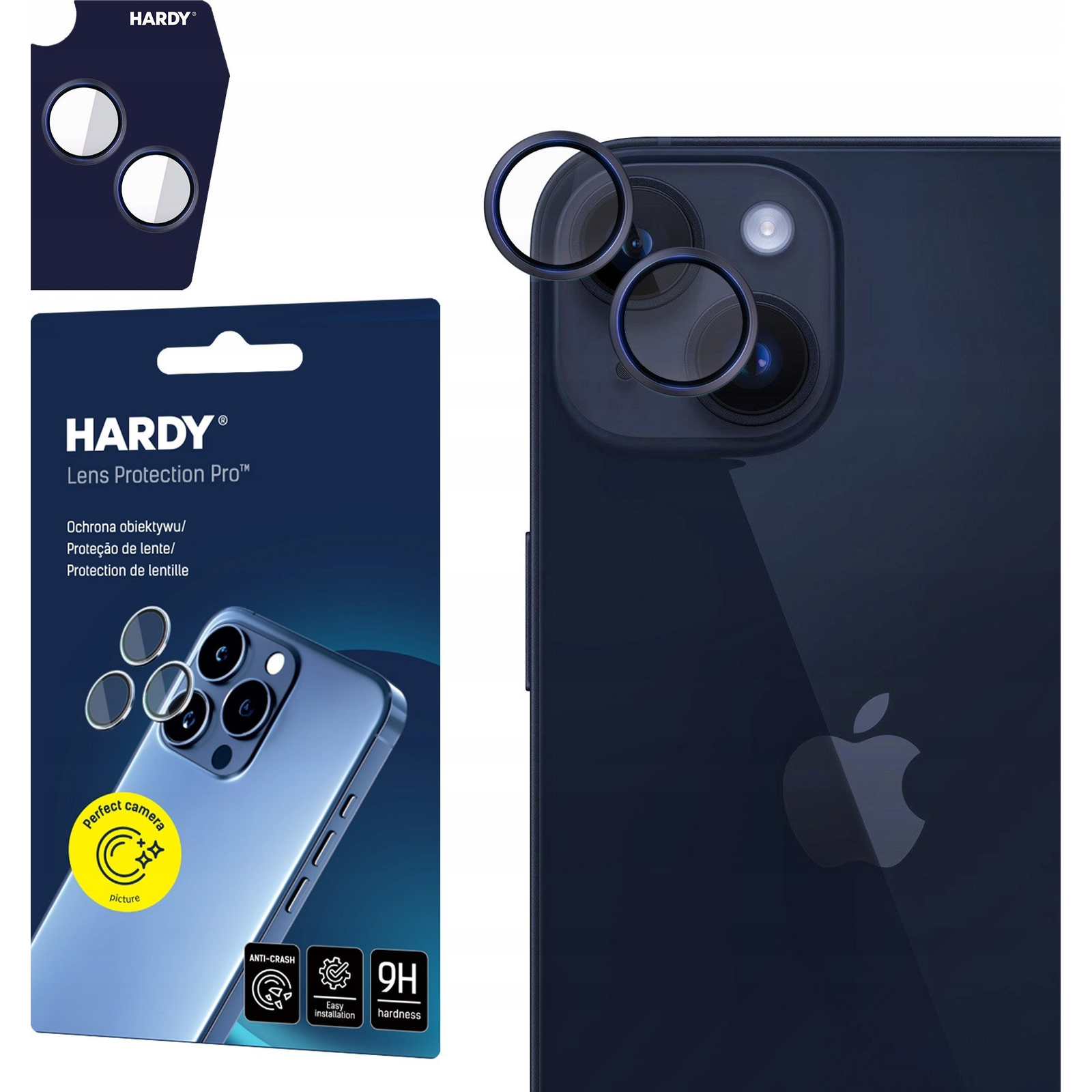 3MK Hardy Lens Protection Pro Kamera lencsevédő iPhone 14/14 Plus grafit (5903108573528)