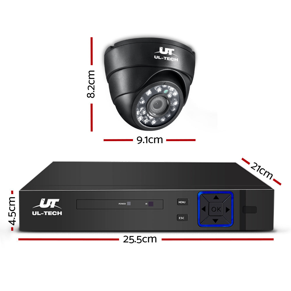 NNEDSZ - CCTV Security System 2TB 4CH DVR 1080P 4 Camera Sets