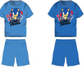 Sonic pamut nyári együttes - póló-rövidnadrág szett - világoskék - 98-0