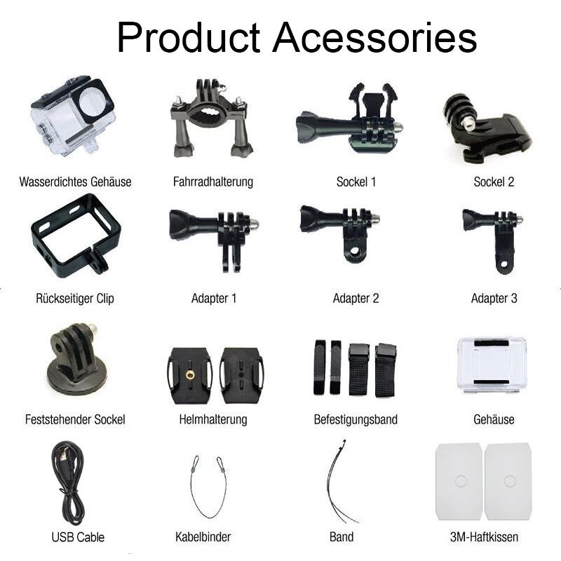 NNEIDS Outdoor Waterproof Dual Screen Wifi Sports Camera With Anti-Shake Hd Video