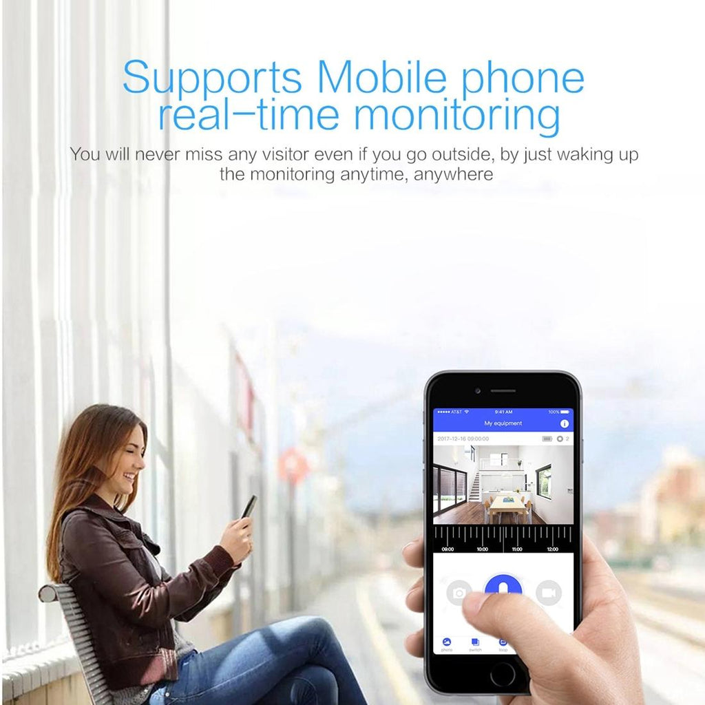 NNEIDS Waterproof Wifi Door Camera With Night Vision - 1080P