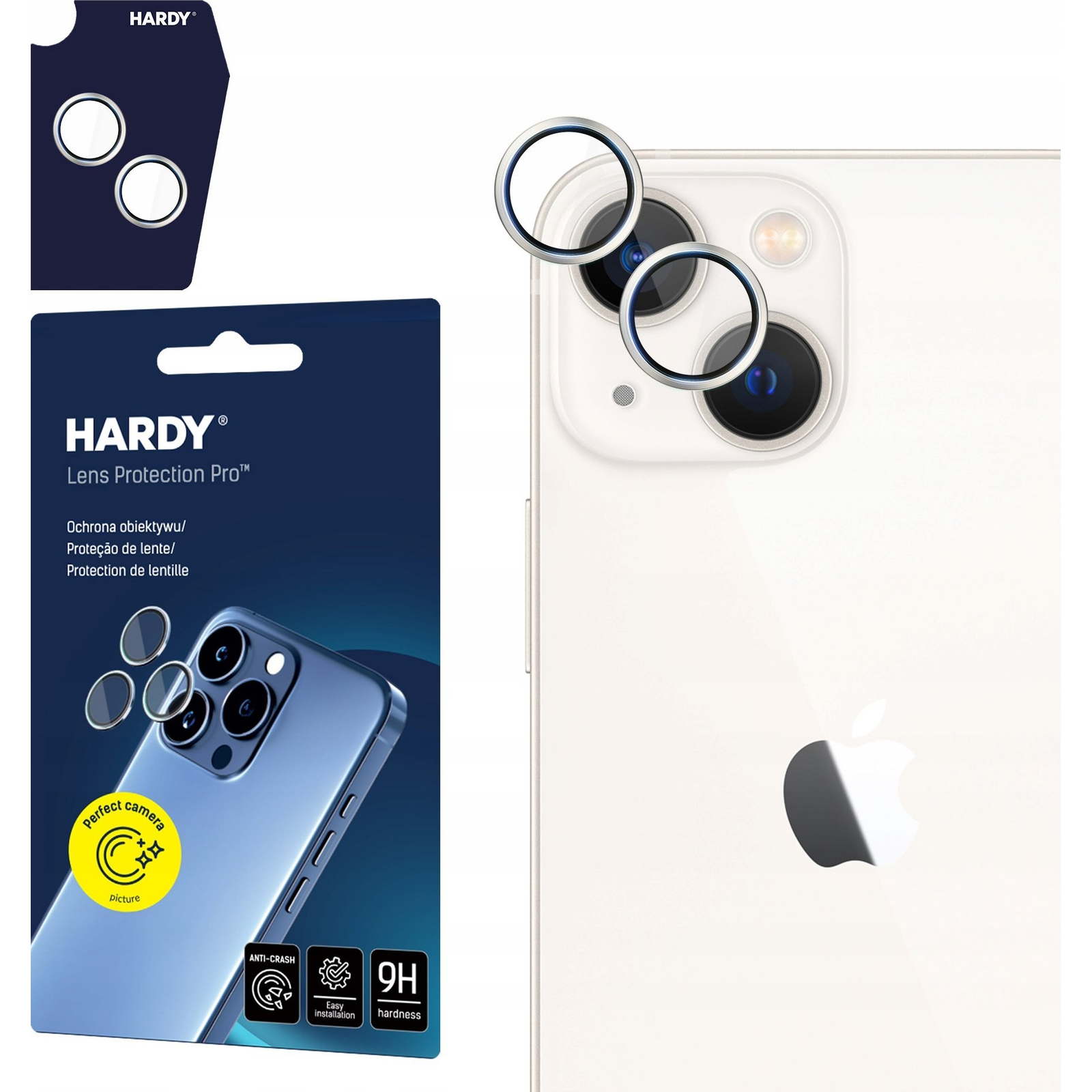 3MK Hardy Lens Protection Pro Kamera lencsevédő iPhone 13 Mini/13 ezüst (5903108573559)