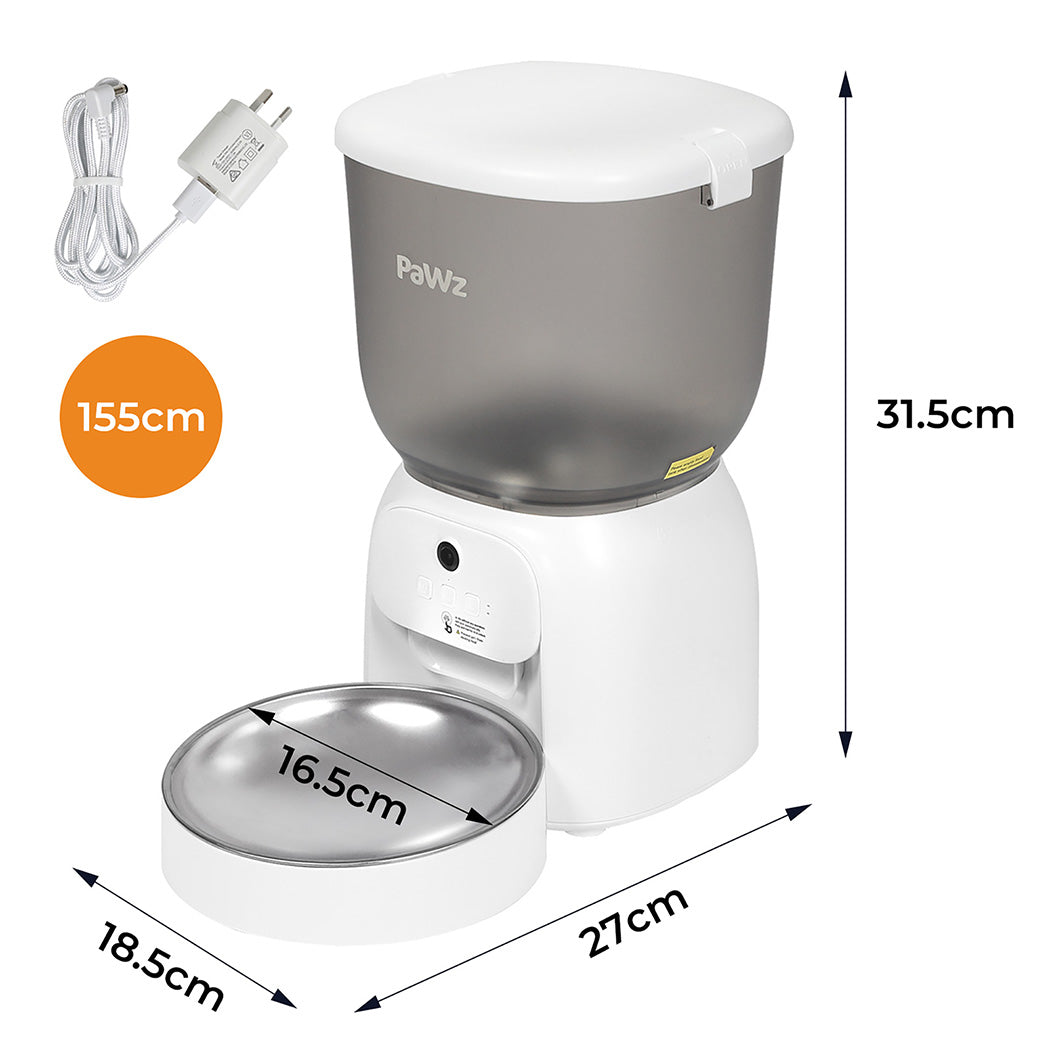 Pawz 4L Auto Pet Feeder Automatic Camera WiFi App
