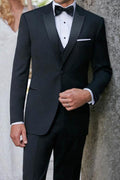 "Milan" Black Tuxedo Jacket Peak (Separates)-0