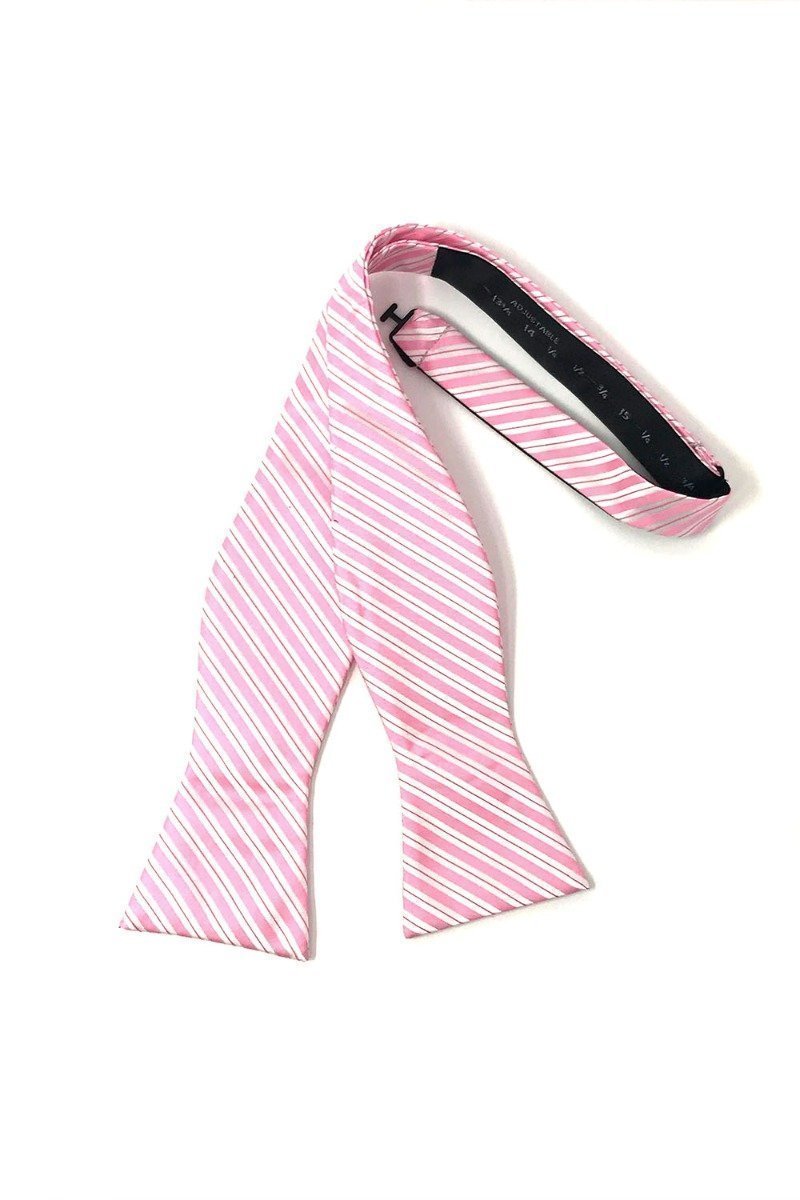 Newton Stripe Bow Tie Self Tie