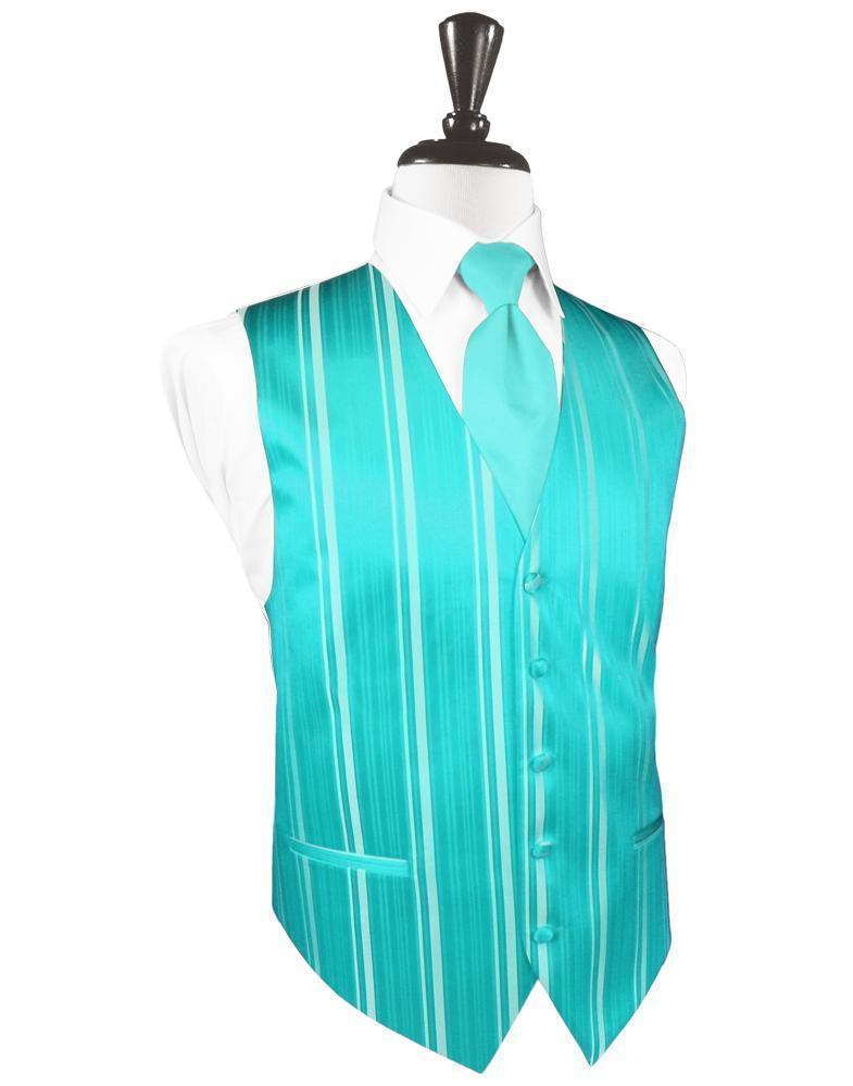 Striped Satin Tuxedo Vest 2